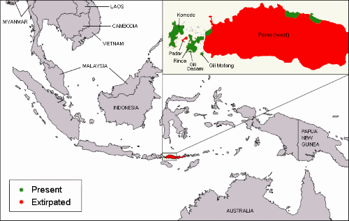 where do komodo dragons live